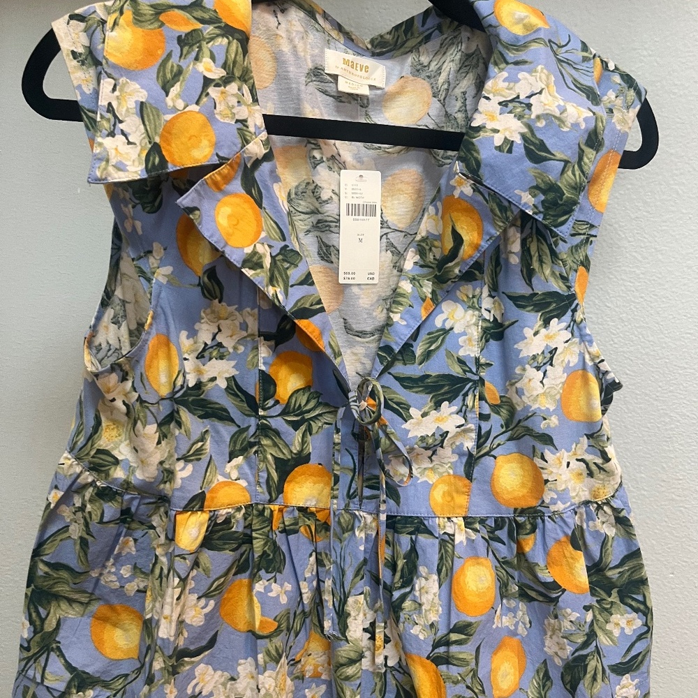 Maeve Anthropologie Lemons Blouse
